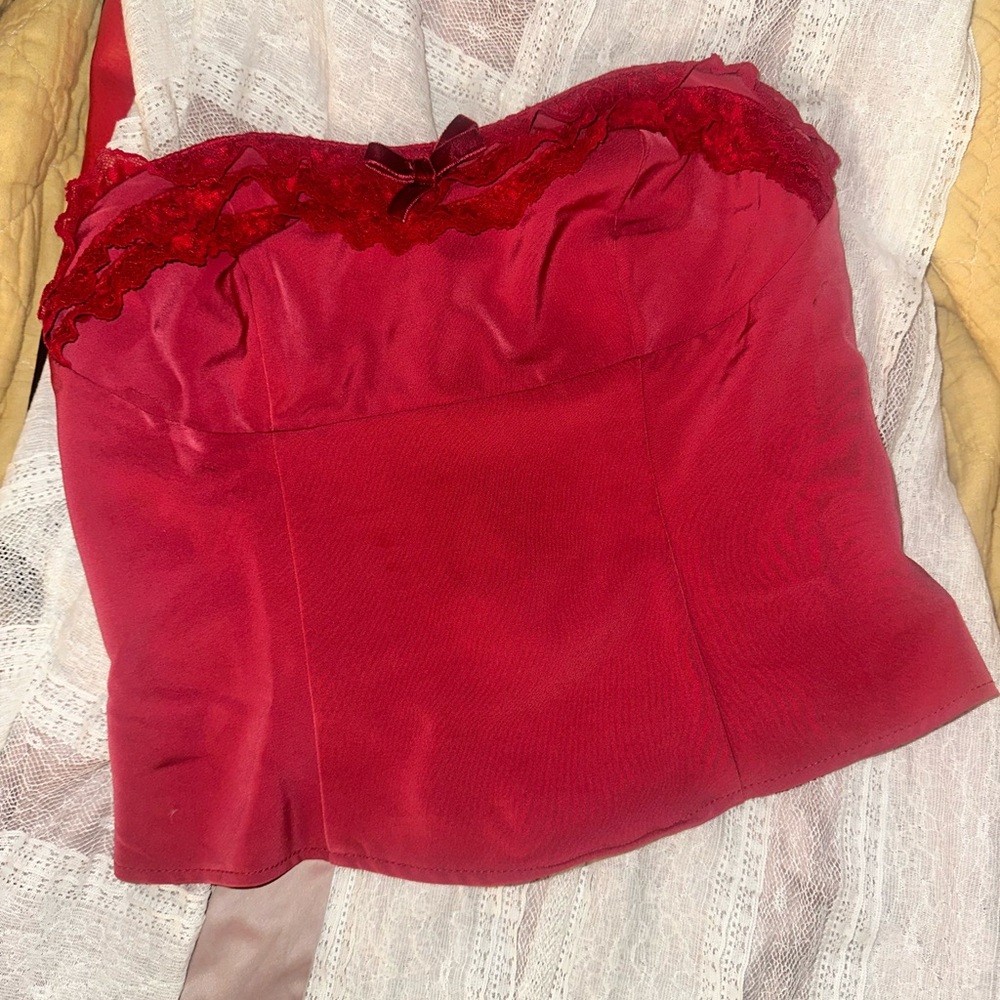 Urban Outfitters Gorgeous Red Strapless Bustier Cami Top NWT